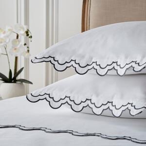 Dorma Double Scallop Oxford Pillowcase Pair