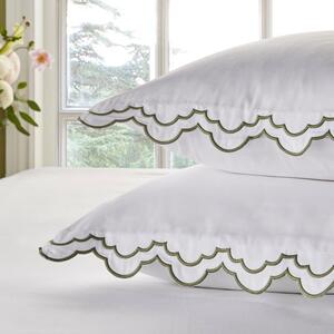 Dorma Double Scallop Oxford Pillowcase Pair