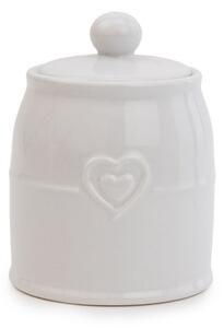 Hearts White Sugar Pot