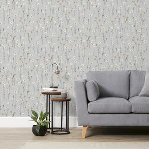 Scandi Floral Ochre Wallpaper