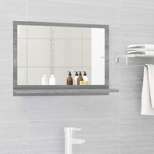 Bathroom Mirror Grey Sonoma 60x10.5x37 cm Engineered Wood