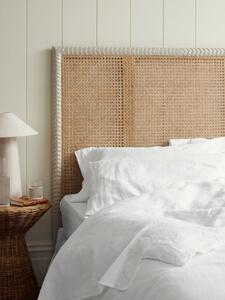 White Linen Blend Pillowcases (Pair) | Standard | Piglet in Bed
