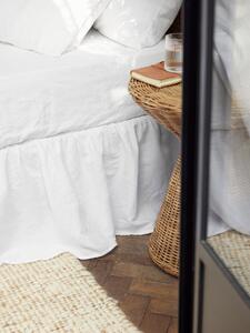 White Linen Blend Fitted Sheet | Single | Piglet in Bed