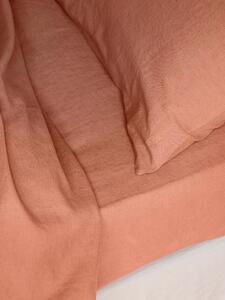 Warm Clay Linen Blend Fitted Sheet | Single | Piglet in Bed