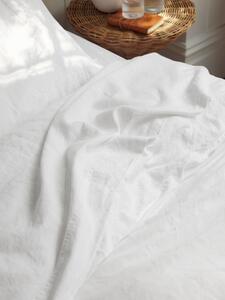 White 100% Linen Flat Sheet | Single | Piglet in Bed
