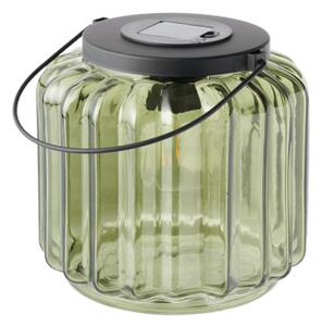Solar lamp - Glass/iron. Ø17.5 x 15.5 cm. - Green - Søstrene Grene