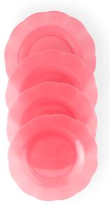 Reusable plastic plates 4-pack - Ø24. 4 pcs. - Cherry Red - Søstrene Grene