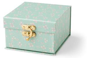 Storage box with clasp - 11 x 12 x 7 cm. - Milky Green - Søstrene Grene