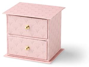 Storage box with drawers - 9 x 7.5 x 8 cm. - Rose - Søstrene Grene
