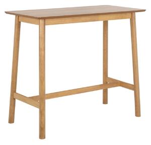 Bastrop Wooden Bar Table Rectangular In Matt Oak