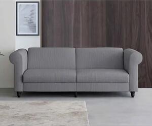 Flex Corduroy Fabric 3 Seater Sofa Bed In Grey