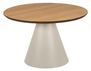 Seguin Wooden Medium Coffee Table Round In Oak And Grey