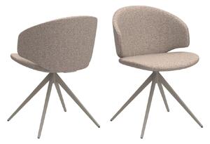 Elkhorn Beige Fabric Dining Chairs In Pair