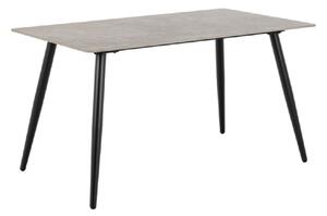 Wellford Ceramic Dining Table Rectangular In Grey And Black