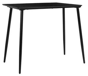 Malibu Wooden Bar Table Rectangular In Black