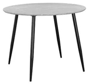 Malibu Wooden Dining Table Round In Stone Effect