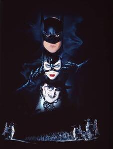 Photography Michael Keaton, Michelle Pfeiffer And Danny Devito., Batman Returns 1992