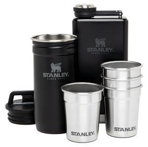 Stanley Stanley Flask & 4 Shot glasses Stainless steel-matte black