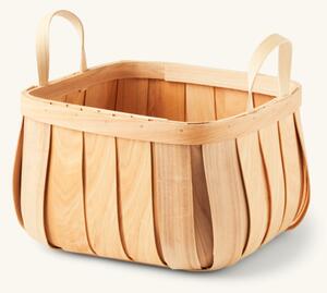 Basket - Chipwood. 24 x 24 x 16 cm. - Nature - Søstrene Grene