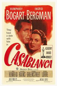 Fine Art Print Casablanca (Vintage Cinema / Retro Theatre Poster)