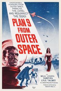 Fine Art Print Plan 9 from Outer Space (Vintage Cinema / Retro Movie Theatre Poster / Horror & Sci-Fi)