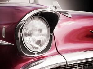 Photography American classic car Bel Air 1957 Headlight, Beate Gube