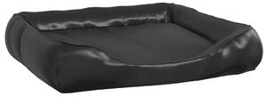 Dog Bed Black 120x100x27 cm Faux Leather