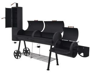 BBQ Charcoal Smoker with Bottom Shelf Black Heavy XXXL