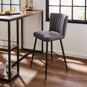 Taylor Counter Height Bar Stool, Grey Faux Leather Faux Leather Grey
