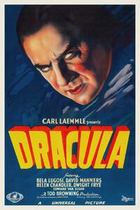 Fine Art Print Dracula (Vintage Cinema / Retro Movie Theatre Poster / Horror & Sci-Fi), (26.7 x 40 cm)