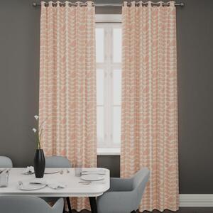 Orla Kiely - Early Bird Made To Measure Curtains Pale Rose