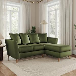 Bess Corner Chaise Sofa, Opulent Velvet