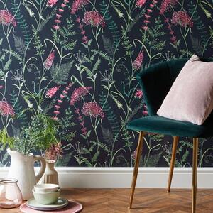 Dorma Winter Garden Navy Wallpaper