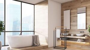 Bathroom hanger Bamboo Black 390709