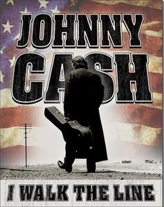 Metal sign Johnny Cash - Walk the Line, (32 x 41 cm)