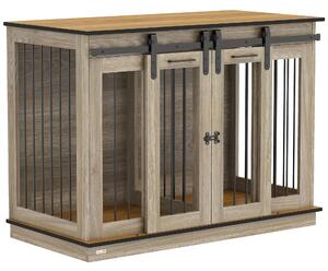 PawHut Dog Crate Furniture for Large Dogs, Double Dog Cage for Small Dogs