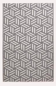 Homescapes Waterproof Grey Outdoor Garden Rug Geometric 120 x 180 cm