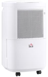 HOMCOM 10L/Day Quiet Low-Energy Dehumidifier with WiFi Smart App Control, Electric Moisture Air Dehumidifier for Home Laundry Basement, White Aosom UK