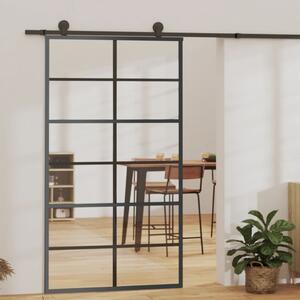 Sliding Door with Hardware Set ESG Glass&Aluminium 102x205 cm