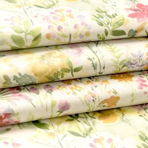 By the Metre Ayelsbury Natural Floral Oil Cloth