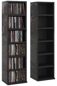 HOMCOM Set of Two 102 CD Storage Units - High Gloss Black