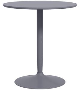 HOMCOM Round Dining Table, Modern Dining Room Table with Steel Base, Non-slip Foot Pad, Space Saving Small Dining Table, Grey Aosom UK