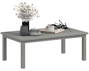 Outsunny 100cm x 60cm Aluminium Outdoor Coffee Table - Grey