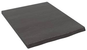 Wall Shelf Dark Grey 40x50x2 cm Treated Solid Wood Oak
