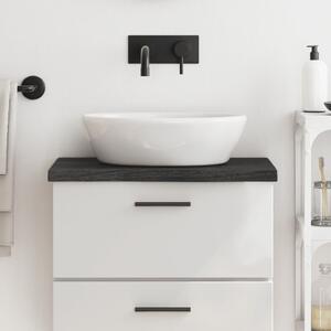 Bathroom Countertop Dark Grey 60x30x(2-4) cm Treated Solid Wood