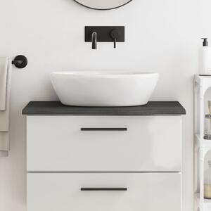 Bathroom Countertop Dark Grey 80x30x2 cm Treated Solid Wood