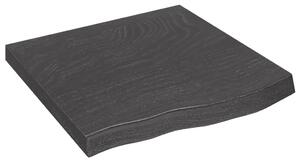 Wall Shelf Dark Grey 60x60x(2-6) cm Treated Solid Wood Oak