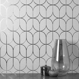 Platinum Rosco Trellis Foil Wallpaper