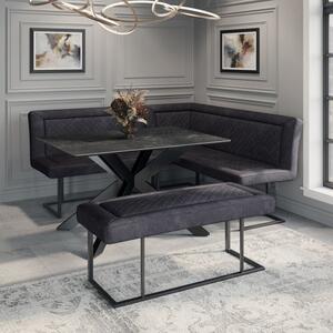 Indus Valley Apollo 6 Seater Dining Table Corner Bench Set