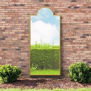 Zenestra Modern Crown Arched Indoor Outdoor Full Length Wall Mirror